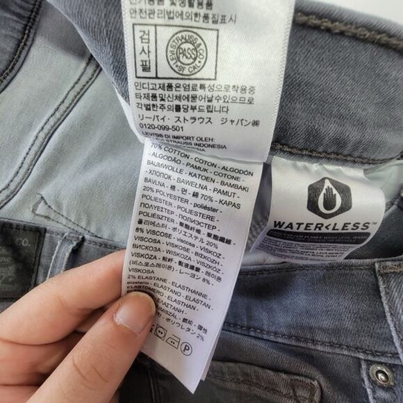 Levis Jeans Womens 33 Gray 311 Shaping Skinny Stretch Slim Fit Waterless Denim - Picture 8 of 13